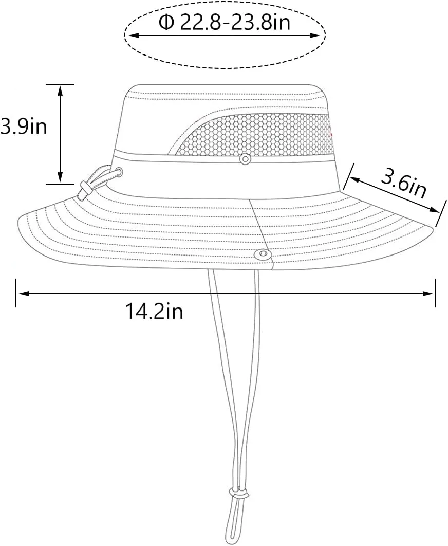 3 Pack Mens Boonie Sun Hat UV Protection Outdoor Bucket Fishing Hat for Hiking Safari & Gardening