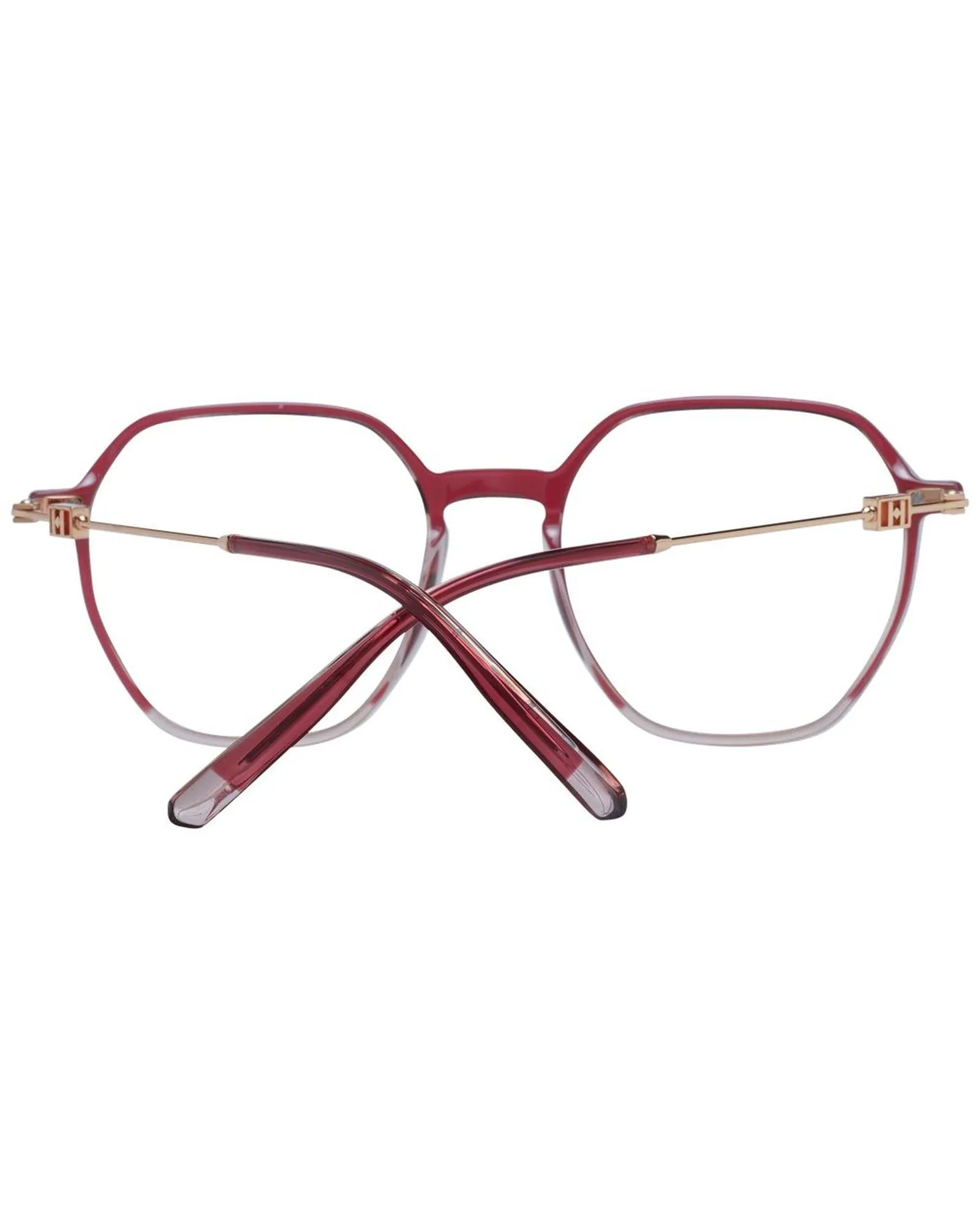 Ana Hickmann Octagon Glasses Red  Transparent