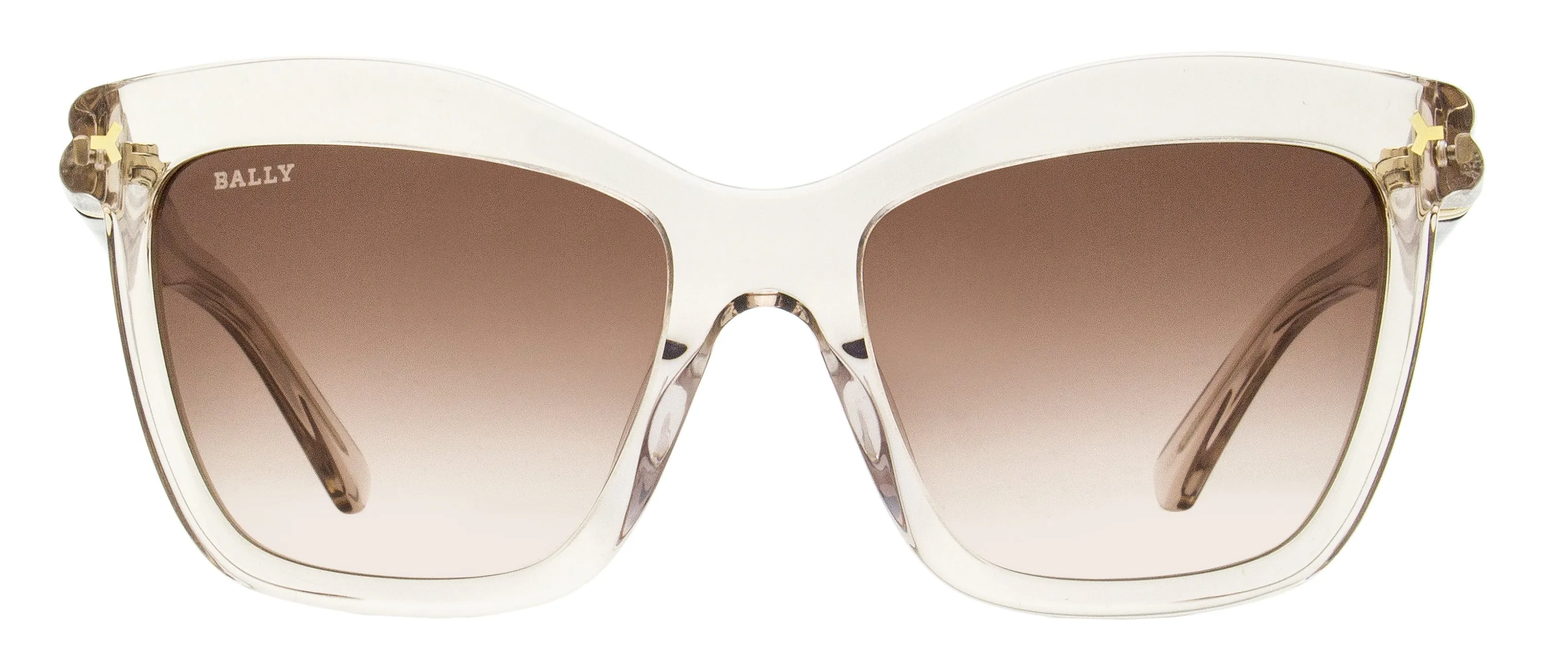 Bally Butterfly Sunglasses BY0082 57F Transparent Beige 56mm