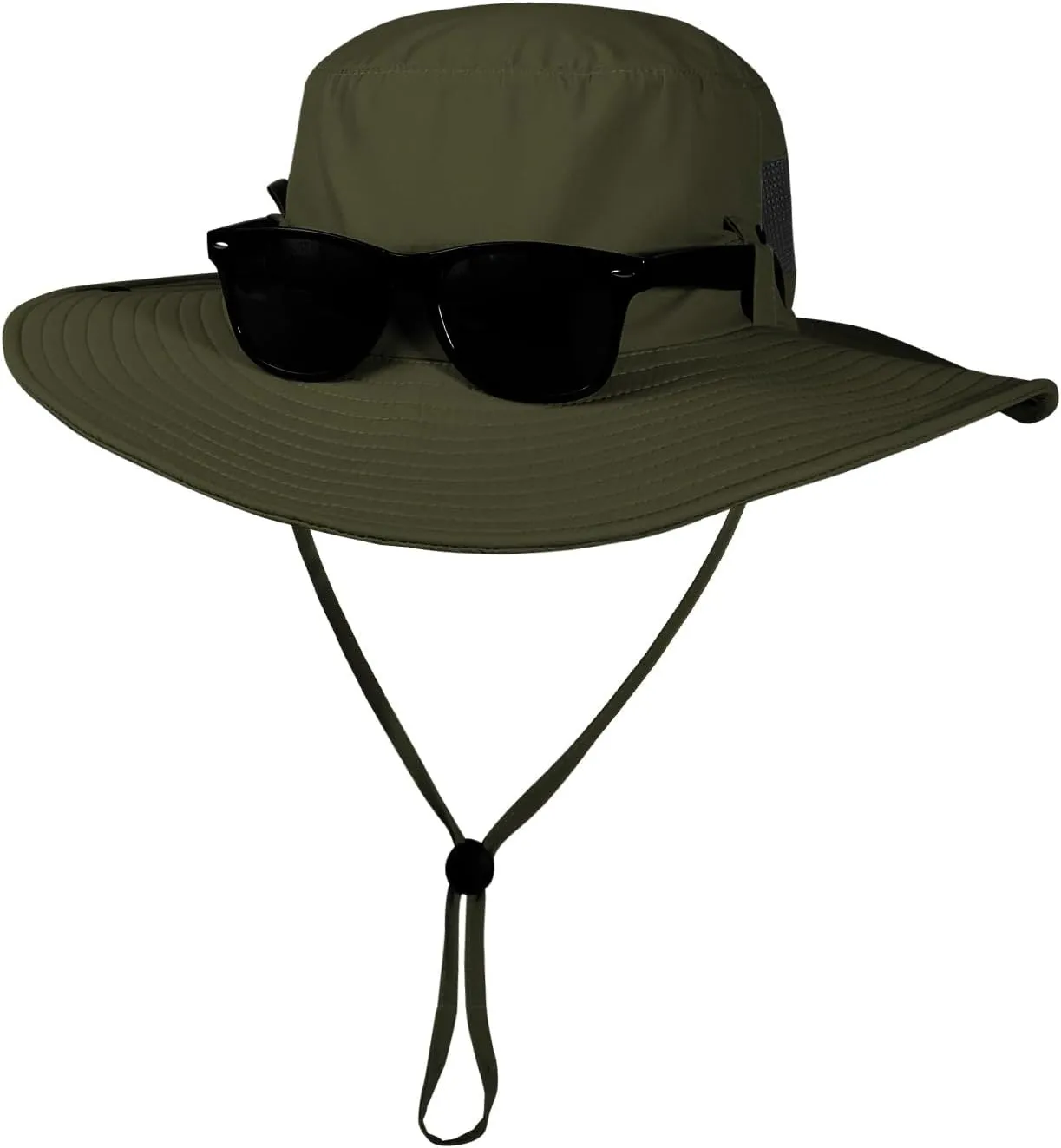BEARAE Fishing Hat, UPF 50  UV Protection Hiking Beach Bucket Hat, Adjustable Waterproof Wide Brim Sun Hats for Men Women