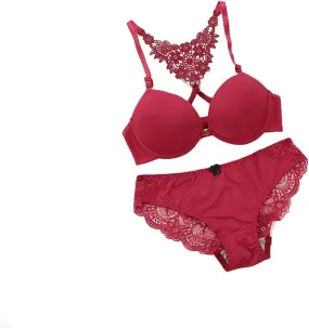 COMLIFE Matching Bra and Panty 2 Pieces Sets for Women V Neck Comfortable Lingerie Sets