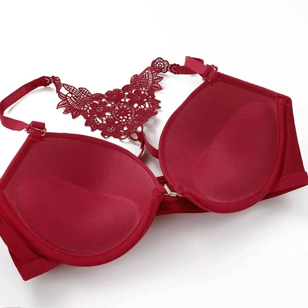 COMLIFE Matching Bra and Panty 2 Pieces Sets for Women V Neck Comfortable Lingerie Sets