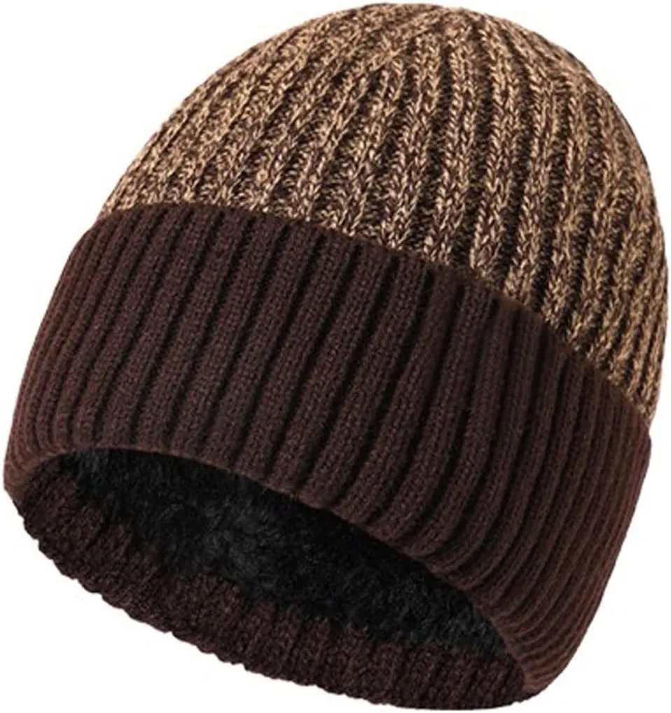 Cuffed Beanie & Magic Glove Gift Set Accessory Winter Warm Wool Hat with Fleece Lined Pom Caps 3 in 1 Set for Gift