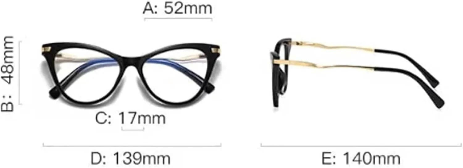 Eyewear Unique Eyewear Frames Comfortable Eyeglass Frames Highly Elastic Spring Hinges Glasses Frames Cat Eye Prescription Eyeglasses