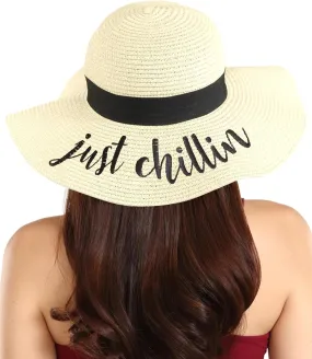 Foldable Beach Hats for Women-Floppy Sun Hats for Women,Roll up Straw Hats for Women,Summer Vacation Hats&Beach Wide Brim Hat