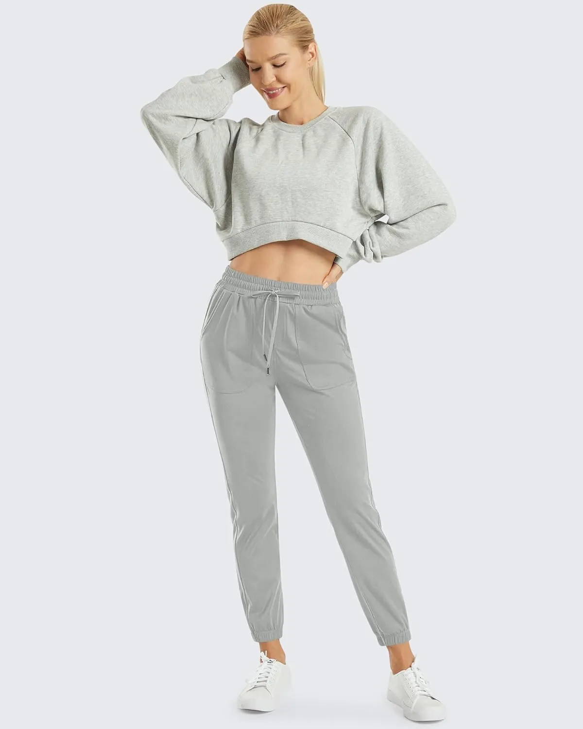 G4Free Jogger Scrubs for Women with Pockets Drawstrings Golf Athletic Pants Cinch Bottom Sweatpants Petite/Regular/Tall