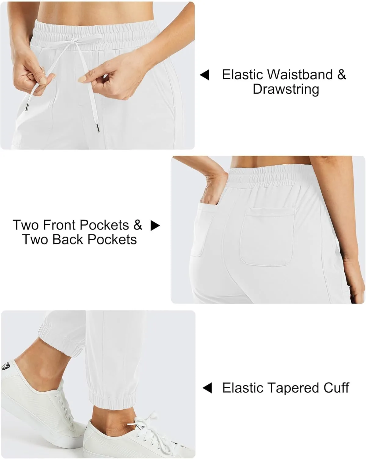 G4Free Jogger Scrubs for Women with Pockets Drawstrings Golf Athletic Pants Cinch Bottom Sweatpants Petite/Regular/Tall