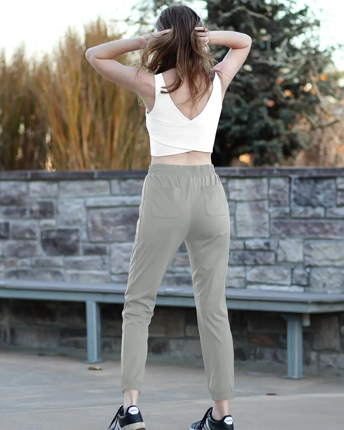 G4Free Jogger Scrubs for Women with Pockets Drawstrings Golf Athletic Pants Cinch Bottom Sweatpants Petite/Regular/Tall