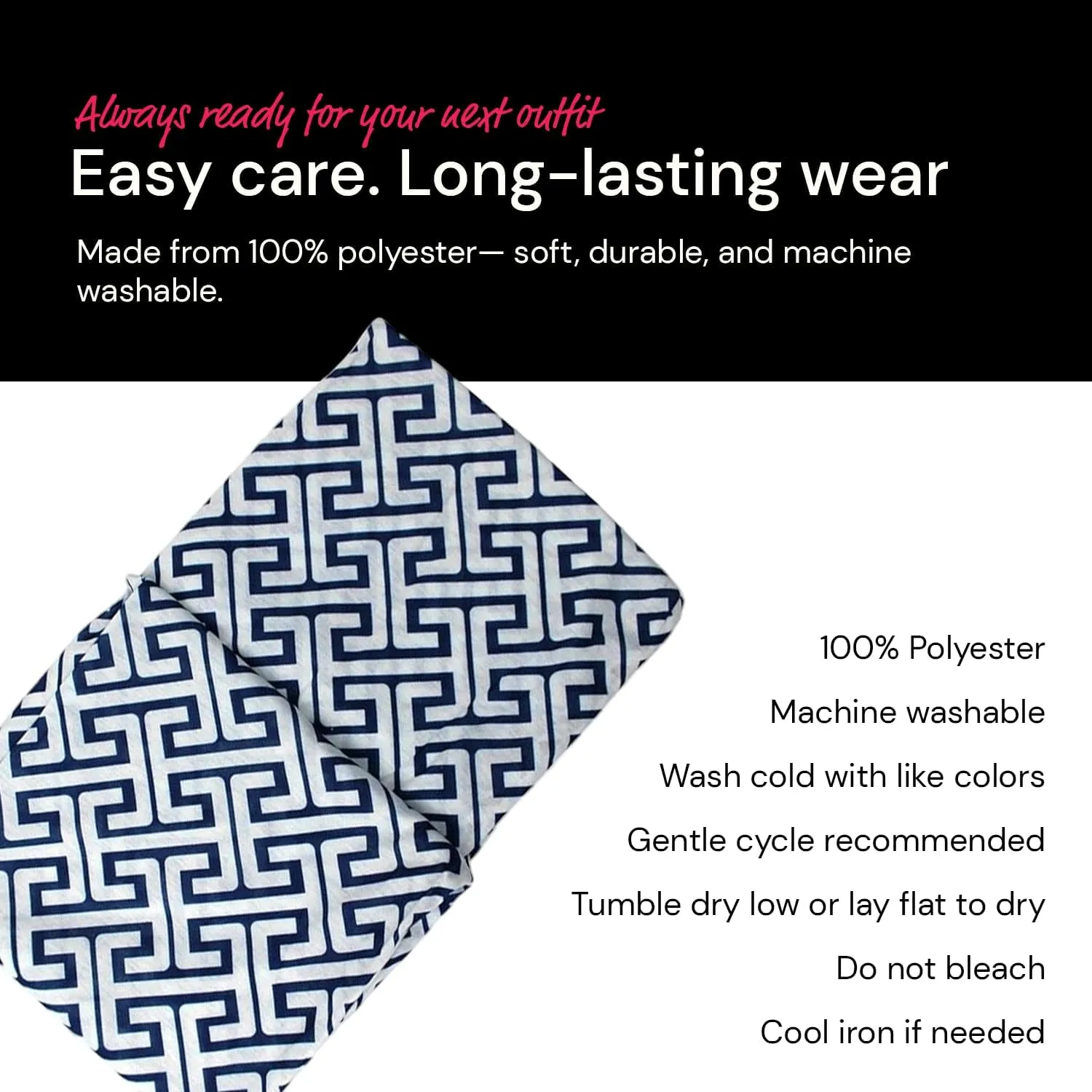 Infinity Scarf for Women - Travel Scarf with Hidden Pocket - Greek Key Pattern Scarves
