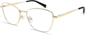 JF2401 Clear Lens Eyewear Metal Frames Cat Eye Glasses for Women Prescription