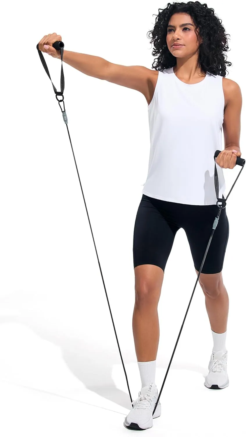 JOYSPELS Ice Silk Workout Tank Tops for Women Cool-Dry Sleeveless Loose Fit Yoga Shirts Athletic Running Gym