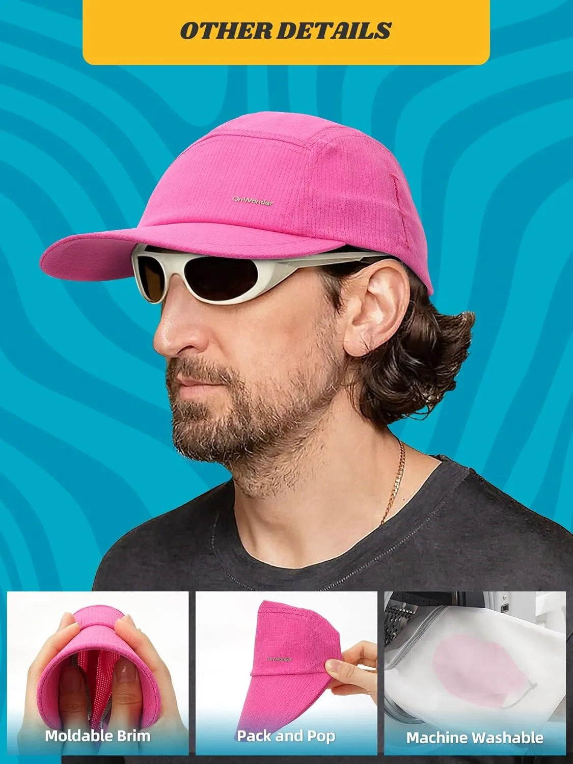 Lightweight 5 Panel Baseball Caps for Women Men, Breathable Mesh Running Hat, Sport Cap for Golf, Cycling, Tennis