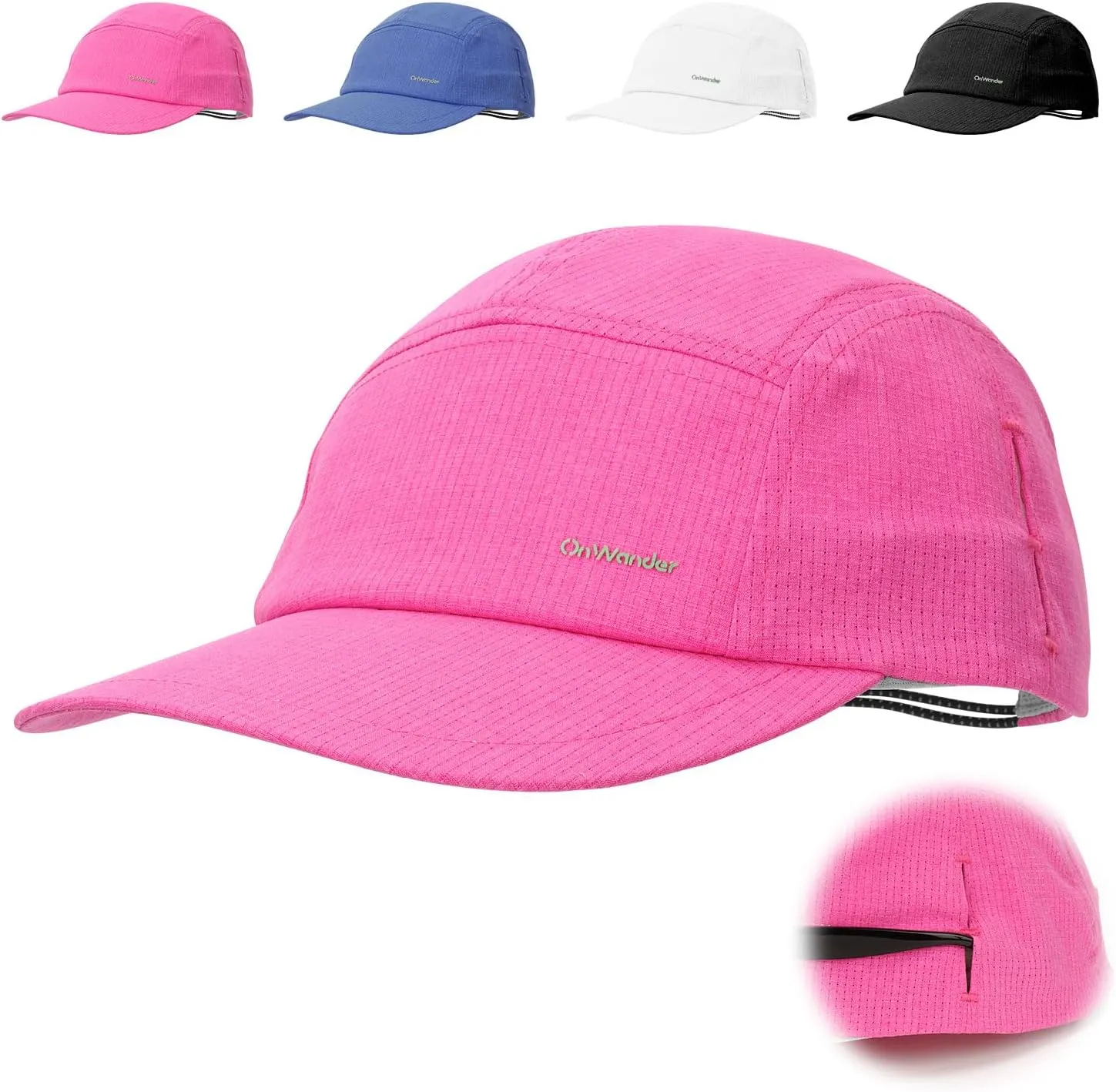 Lightweight 5 Panel Baseball Caps for Women Men, Breathable Mesh Running Hat, Sport Cap for Golf, Cycling, Tennis