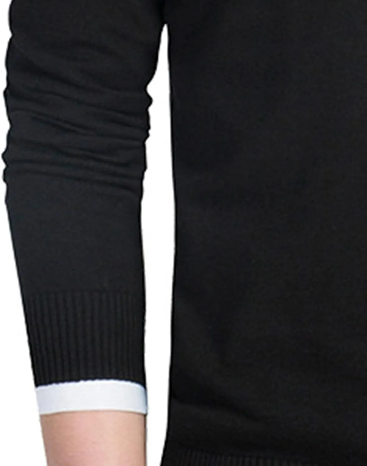 Men's Essential Long Sleeve V-Neck Sweater Soft Touch Slim Pullover Regular Fit Cotton Sweater