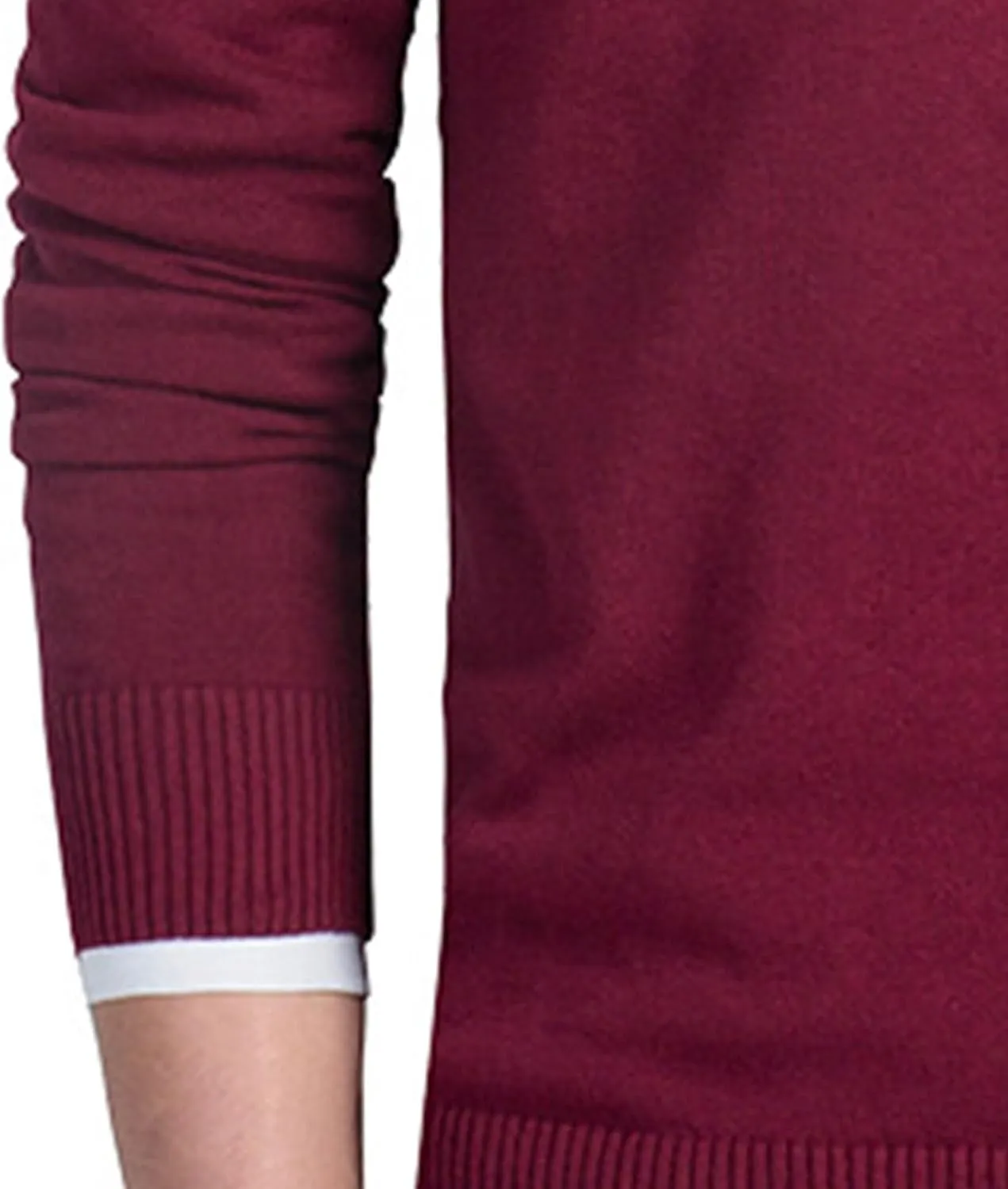 Men's Essential Long Sleeve V-Neck Sweater Soft Touch Slim Pullover Regular Fit Cotton Sweater