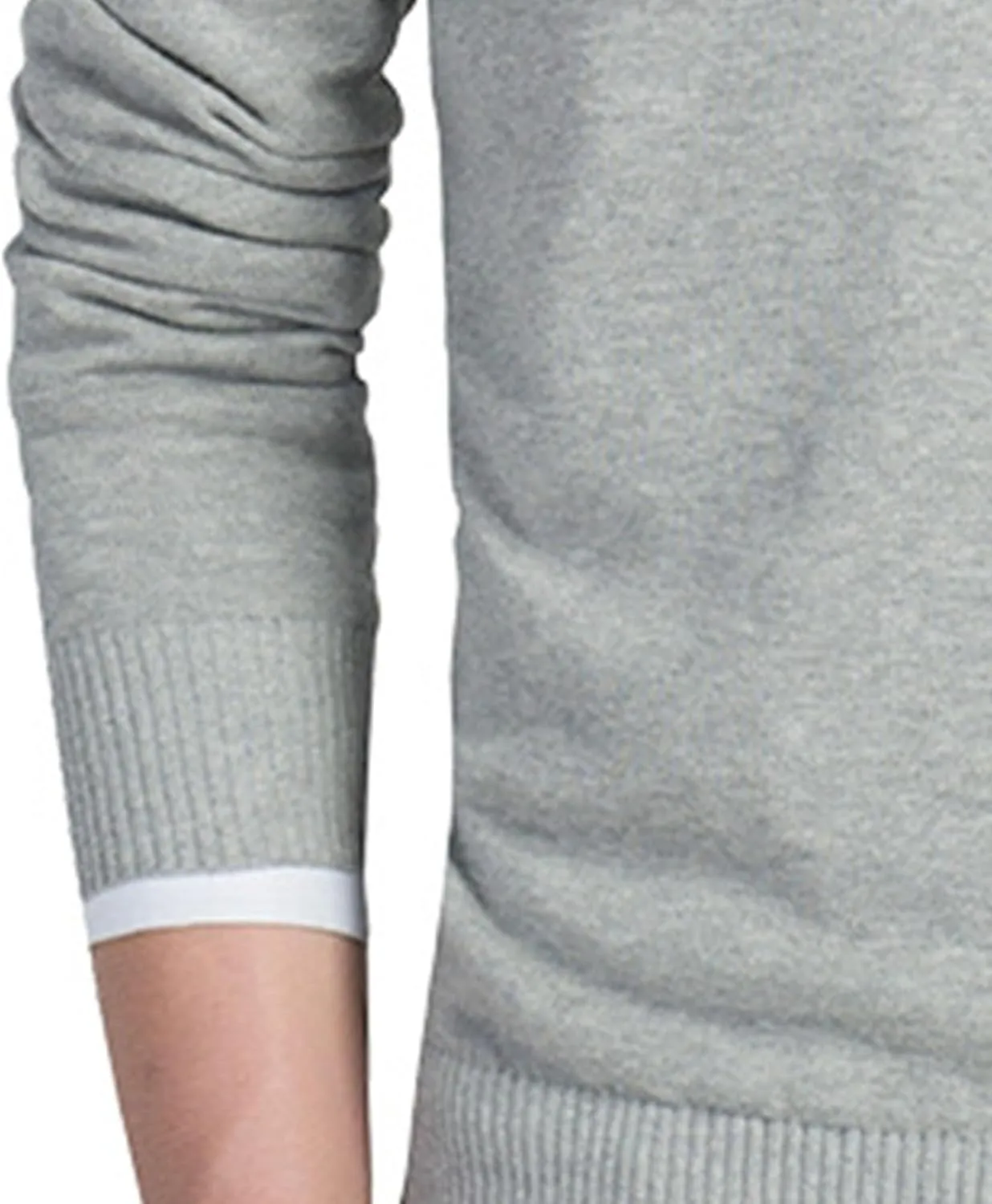 Men's Essential Long Sleeve V-Neck Sweater Soft Touch Slim Pullover Regular Fit Cotton Sweater
