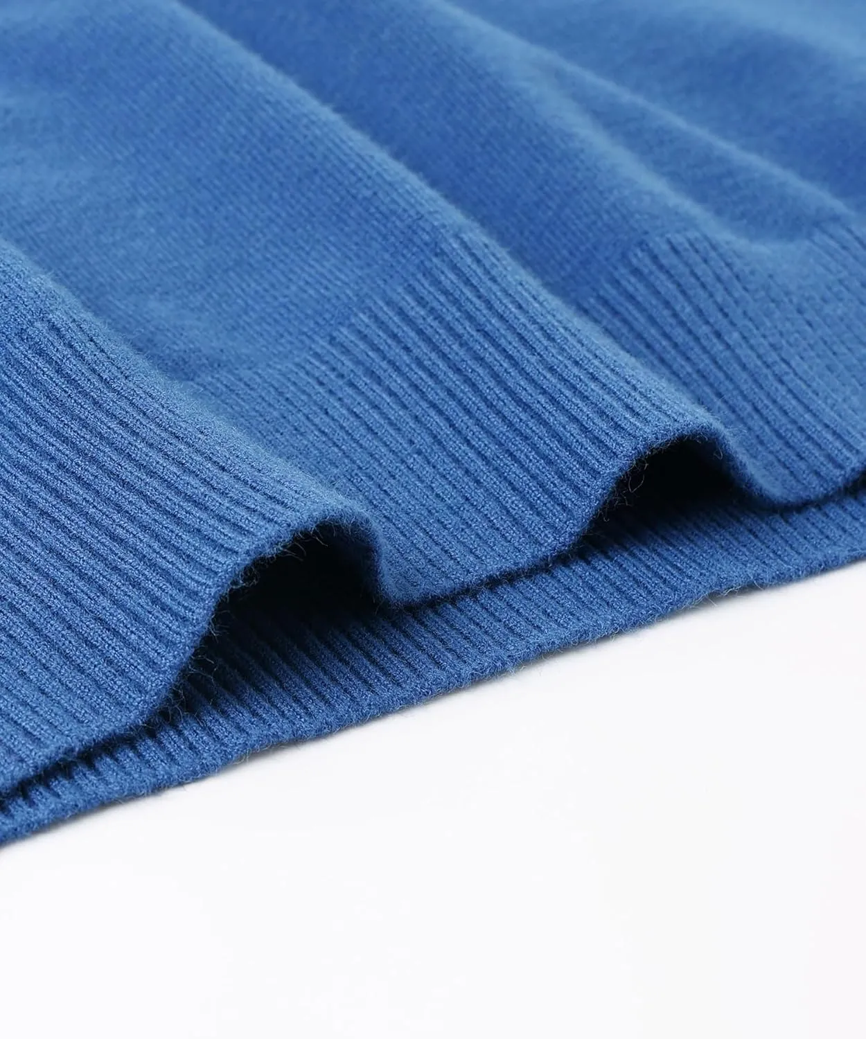 Men's Knit Sweater Fashion Pullover Soft Touch V-Neck Sweatshirt Top with Plaid or White Mock Shirt Collar