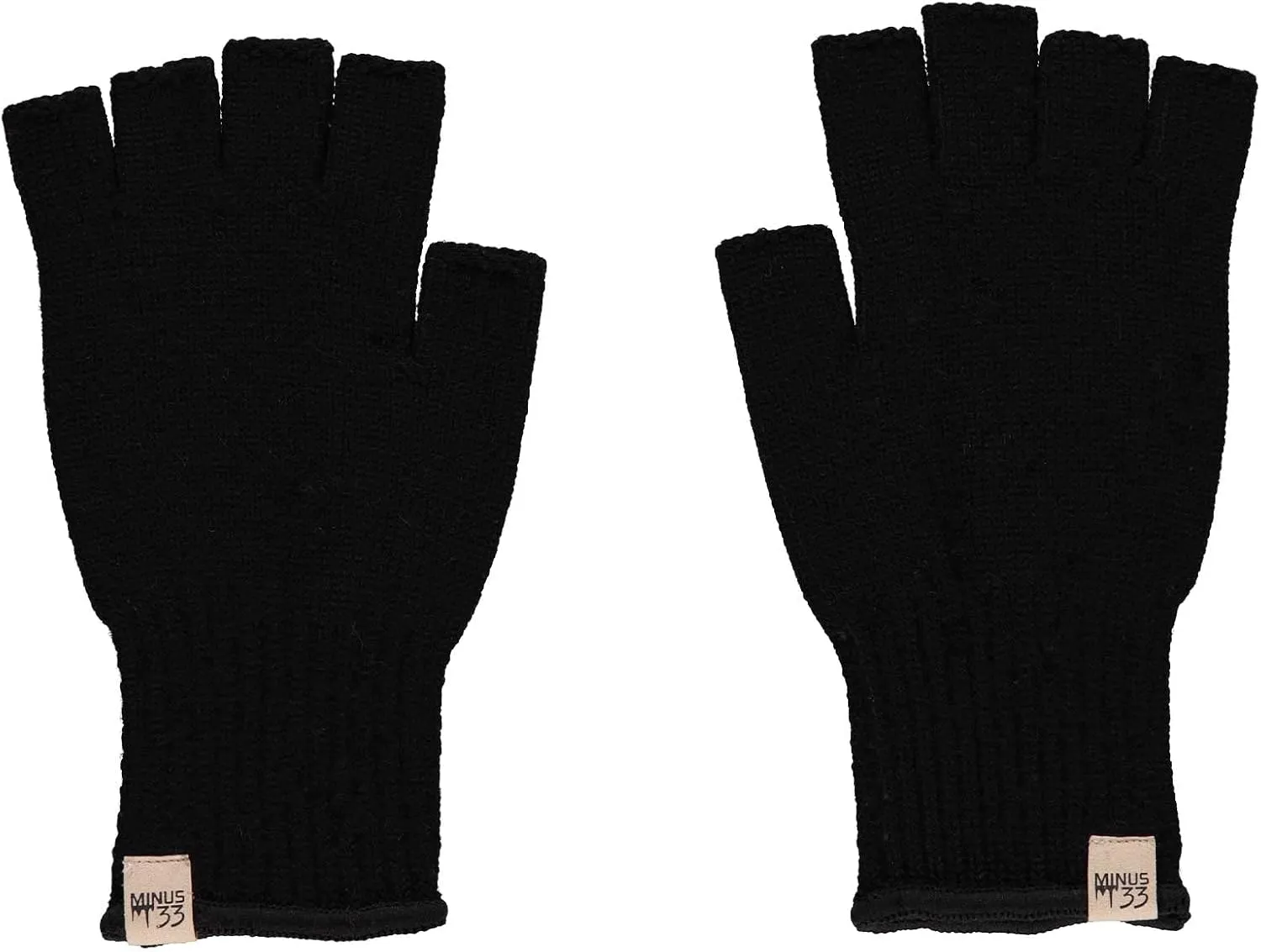 Merino Wool Fingerless Gloves - Half Finger Warm Knitted Gloves