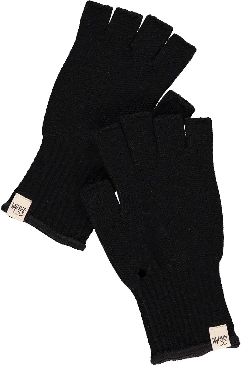Merino Wool Fingerless Gloves - Half Finger Warm Knitted Gloves