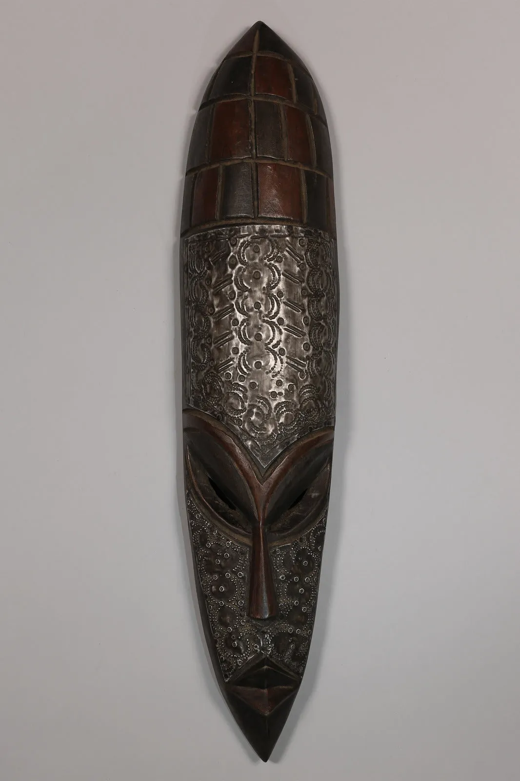 Metal-Plated Ghana Mask