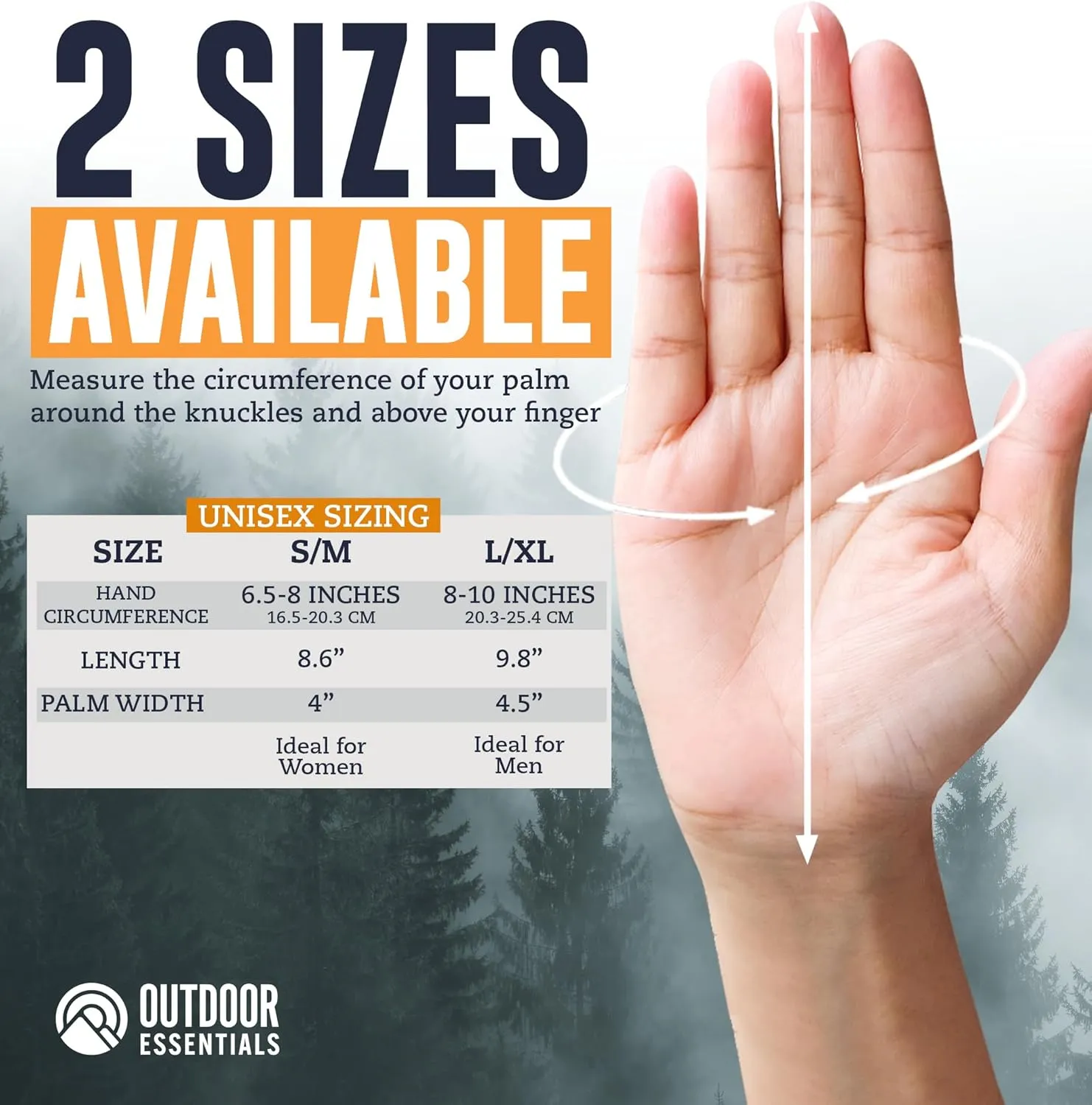OutdoorEssentials Fingerless Winter Gloves Convertible Mittens for Men & Women - Warm Knit Flip Top Wool Mitten Gloves