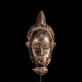 Portrait Mask Mblo, Baule Tribe, Ivory Coast, Wood