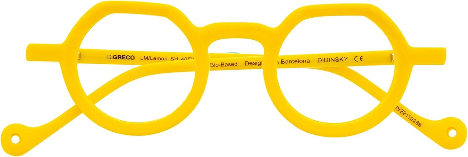 Reading Glasses Blue Light Blocking Unisex Readers. Acetate Frames, Flexible Temples and Anti-Reflective Lenses - Lemon  1.0 - DIGRECCO