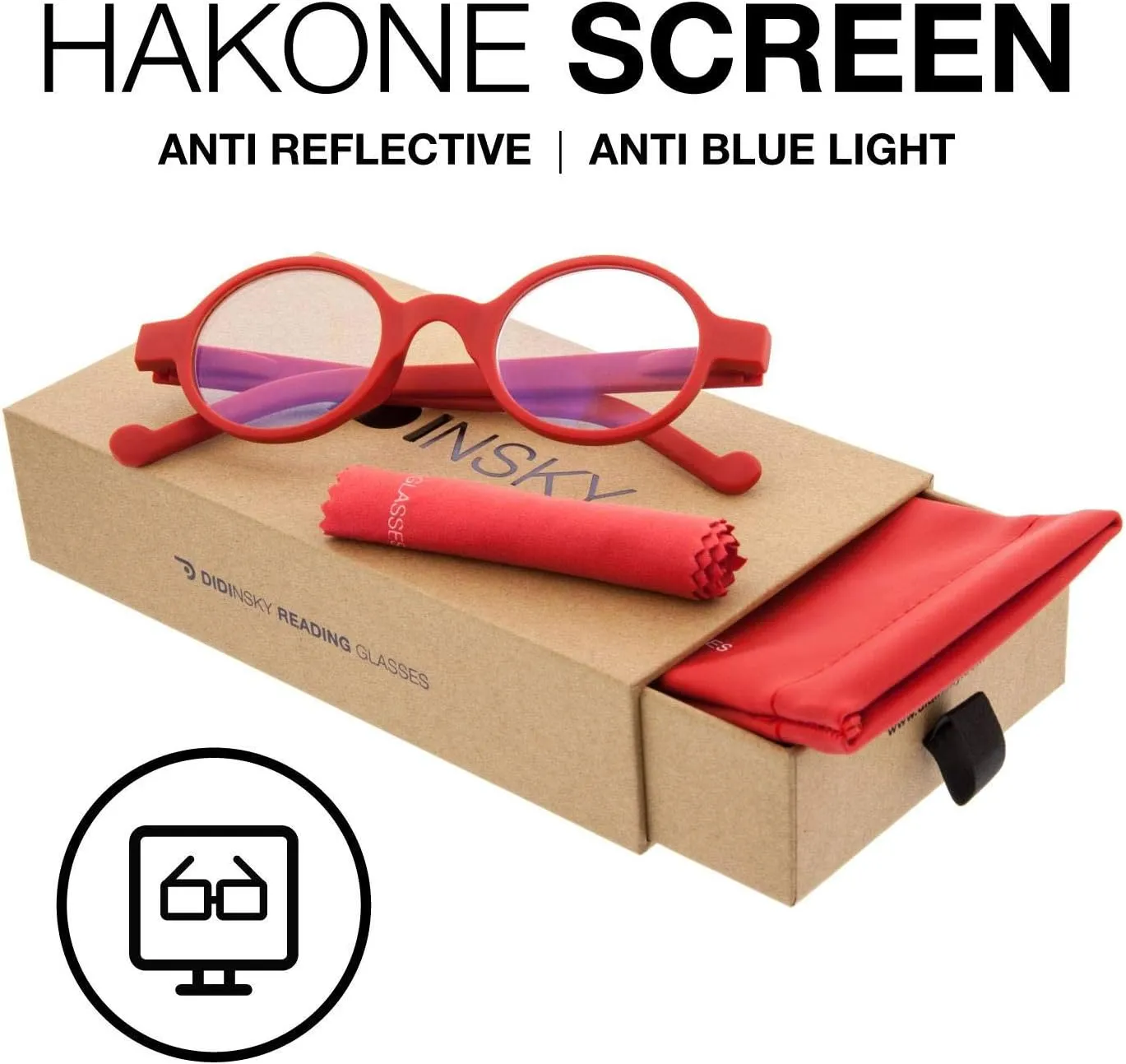 Reading Glasses for Men and Women. Blue Light Blocking Computer Readers. Rubber Touch Flexible Temple and Anti Glare Glasses. Ferrari  1.0 - HAKONE SCREEN