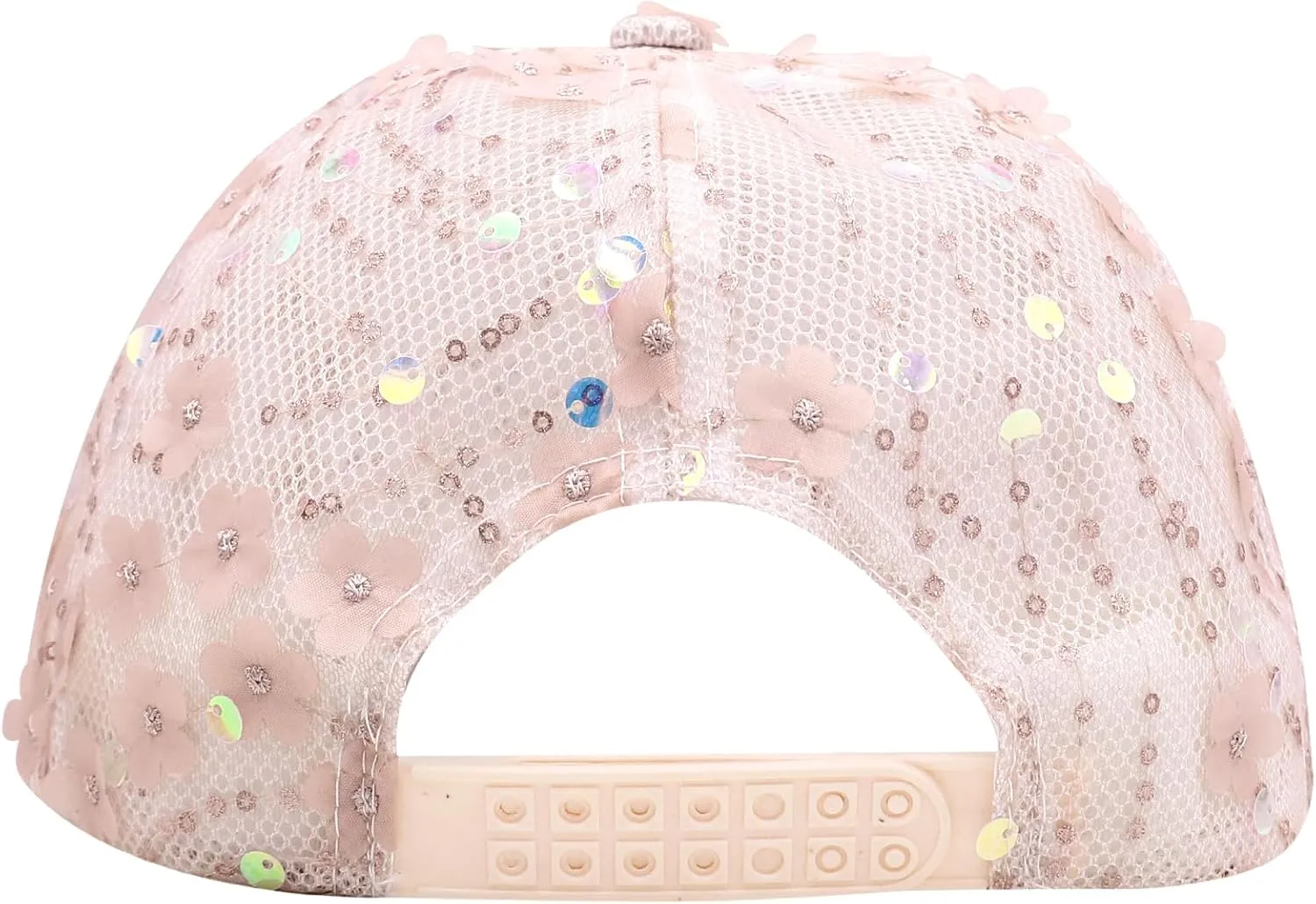 Shiny Sequins Baseball Cap for Women Girls Cute Flowers Breathable Mesh Trucker Hat Adjustable Summer Outdoors Sun Cap