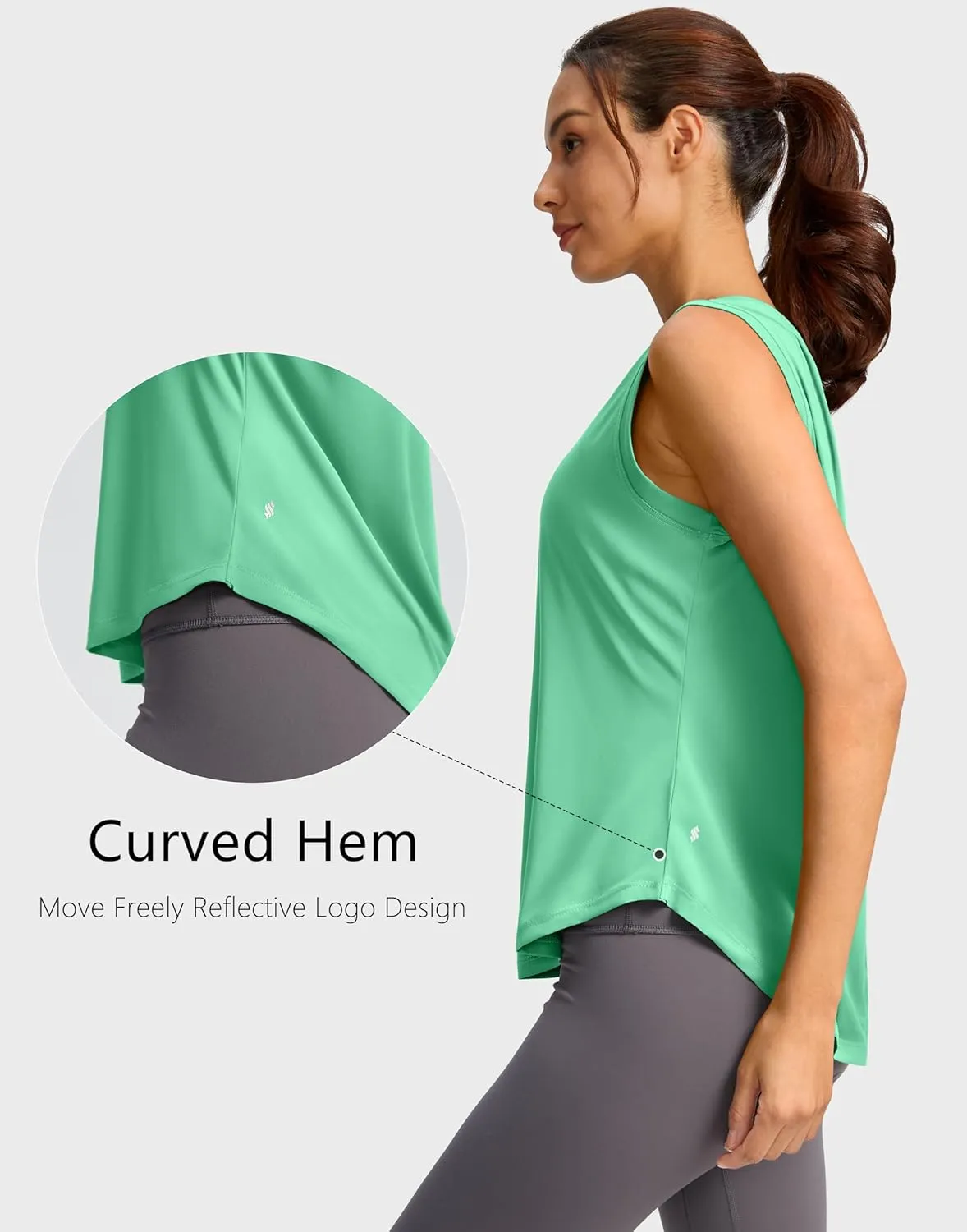 Soothfeel Womens Workout Tops for Women Sleeveless Tennis Yoga Shirts Lightweight Loose Athletic Running Tank Tops