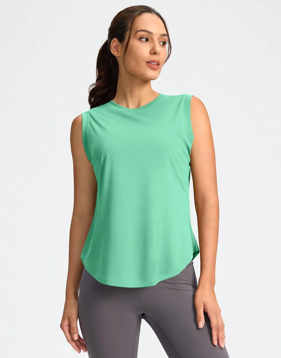 Soothfeel Womens Workout Tops for Women Sleeveless Tennis Yoga Shirts Lightweight Loose Athletic Running Tank Tops
