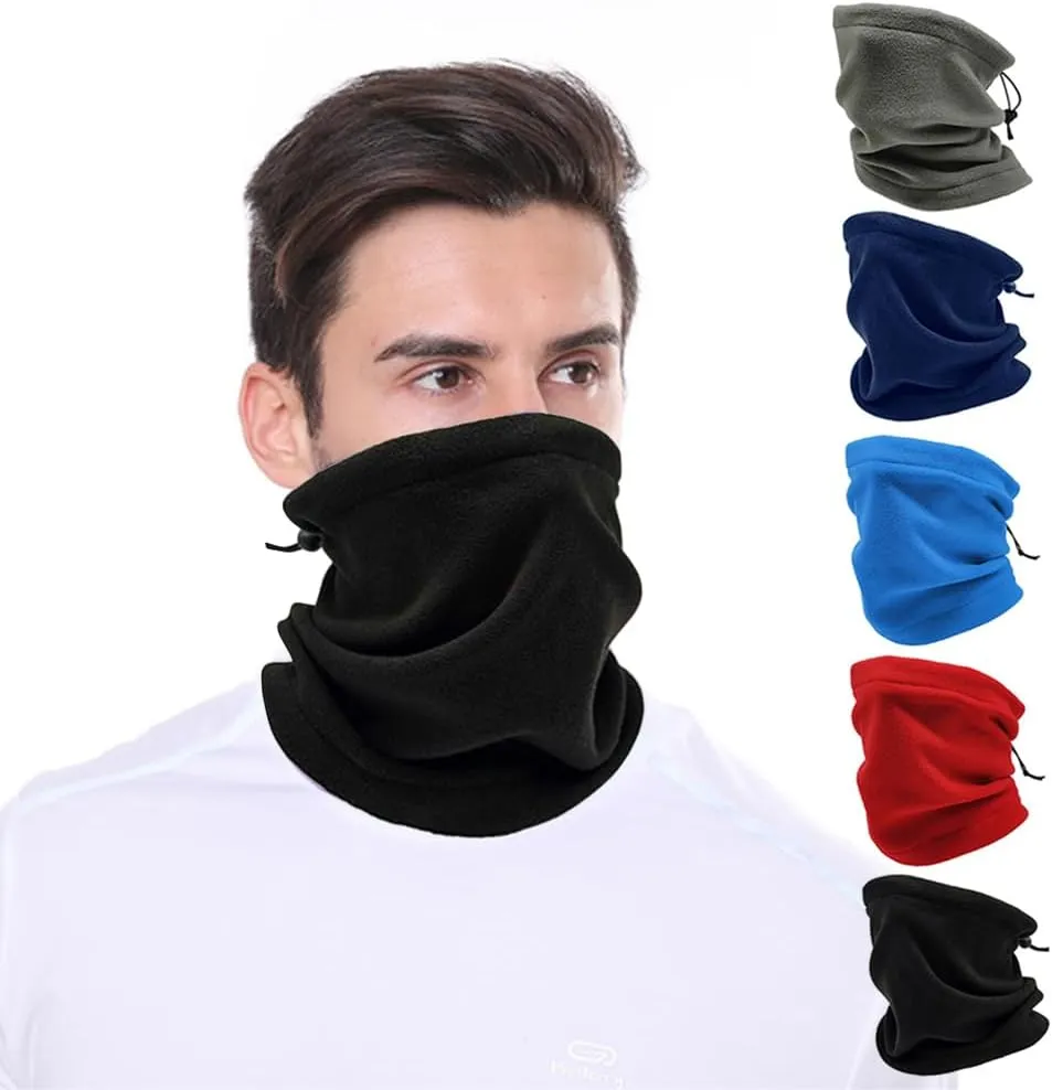 Warm Soft Fleece Scarves Men Winter Scarf Ring Neck Shawl Snood Warp Collar Women Knitted Scarves Balaclava