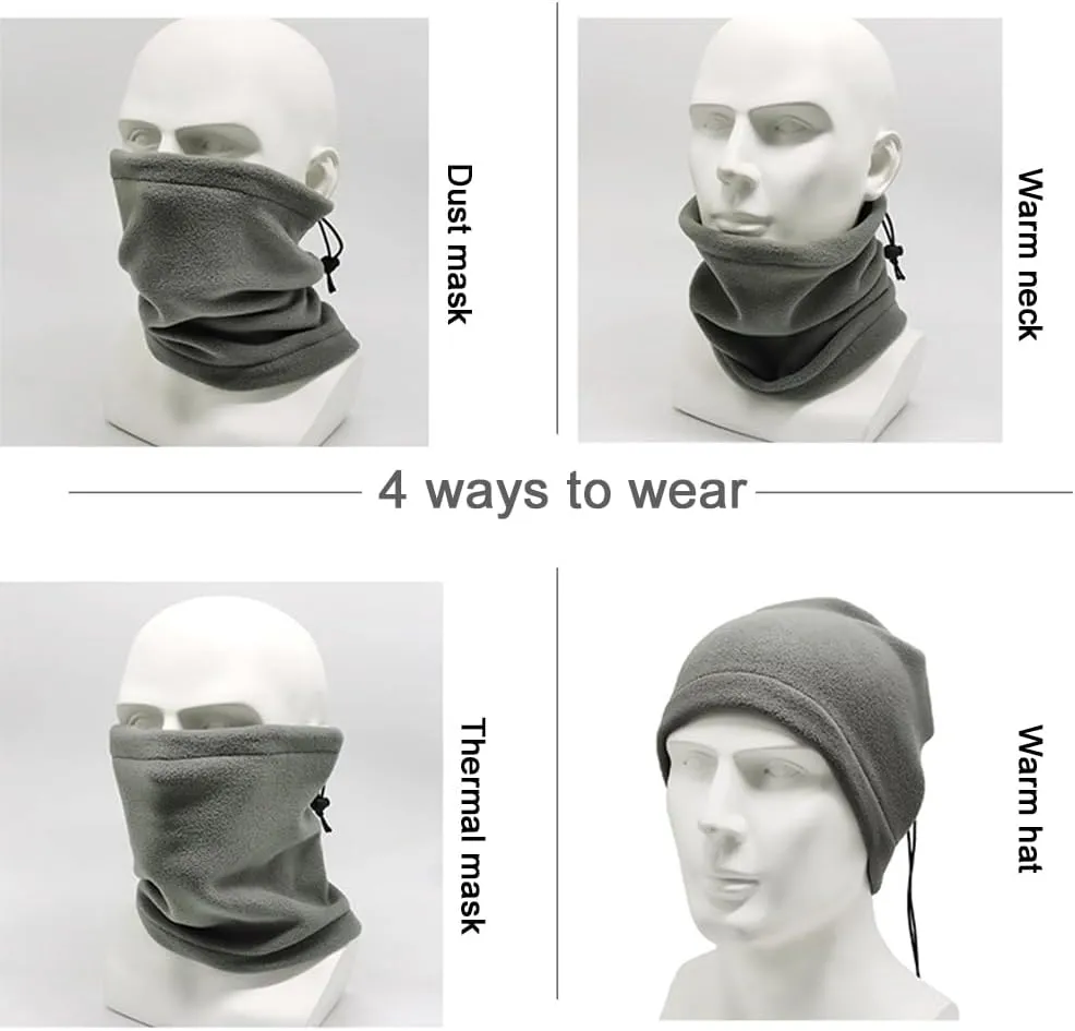 Warm Soft Fleece Scarves Men Winter Scarf Ring Neck Shawl Snood Warp Collar Women Knitted Scarves Balaclava