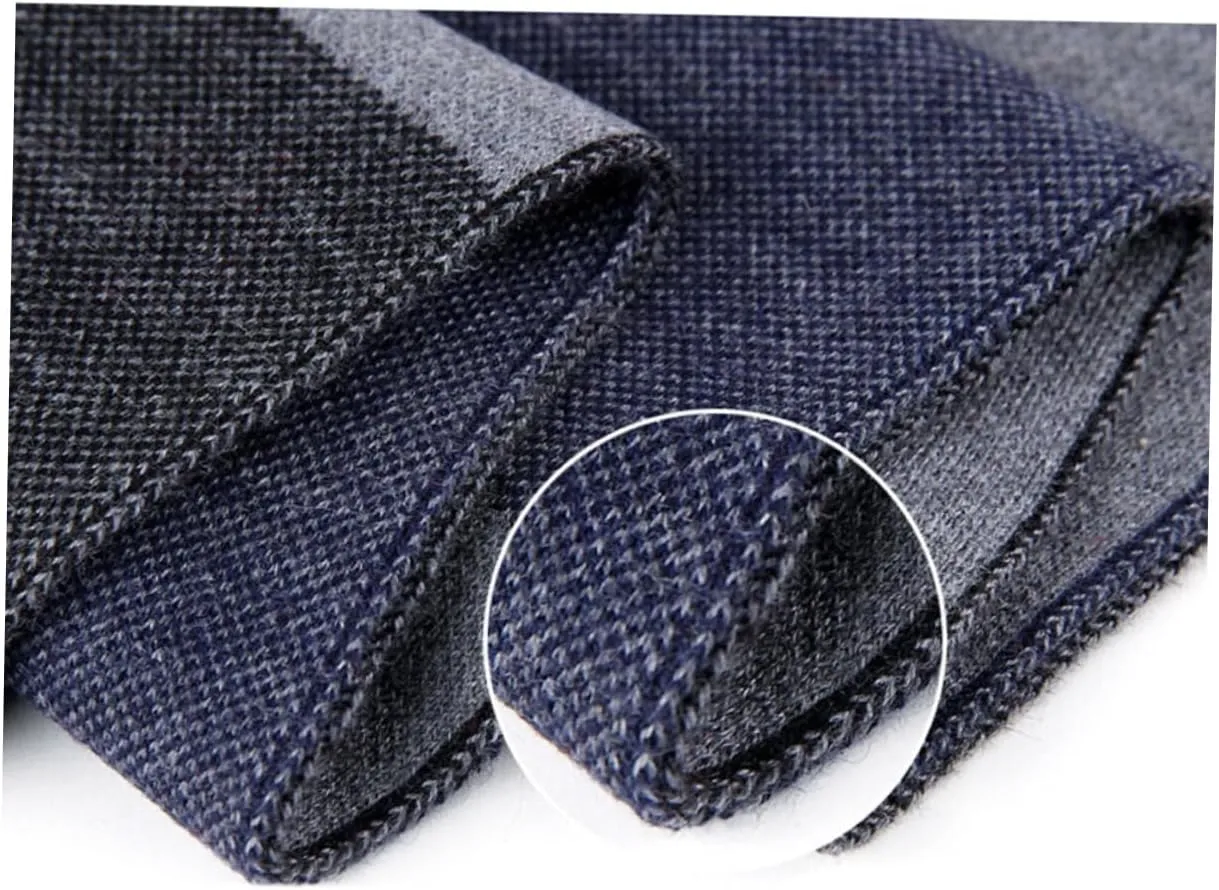 Winter Neck Scarf Wool Shawl Winter Scarves Men Plaid Wool Scarf Winter Grid Scarves Plaid Long Scarf