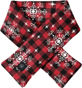 Women Christmas Scarf and Wrap Santa Pattern Chunky Triangle Scarves with Button Gift for Xmas Cold Weather Accessories
