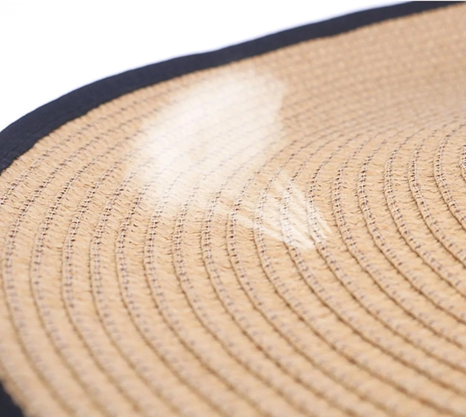 Womens Wide Brim Straw Sun Hat,Summer Floppy Beach Hat Roll-Up with Bowknot